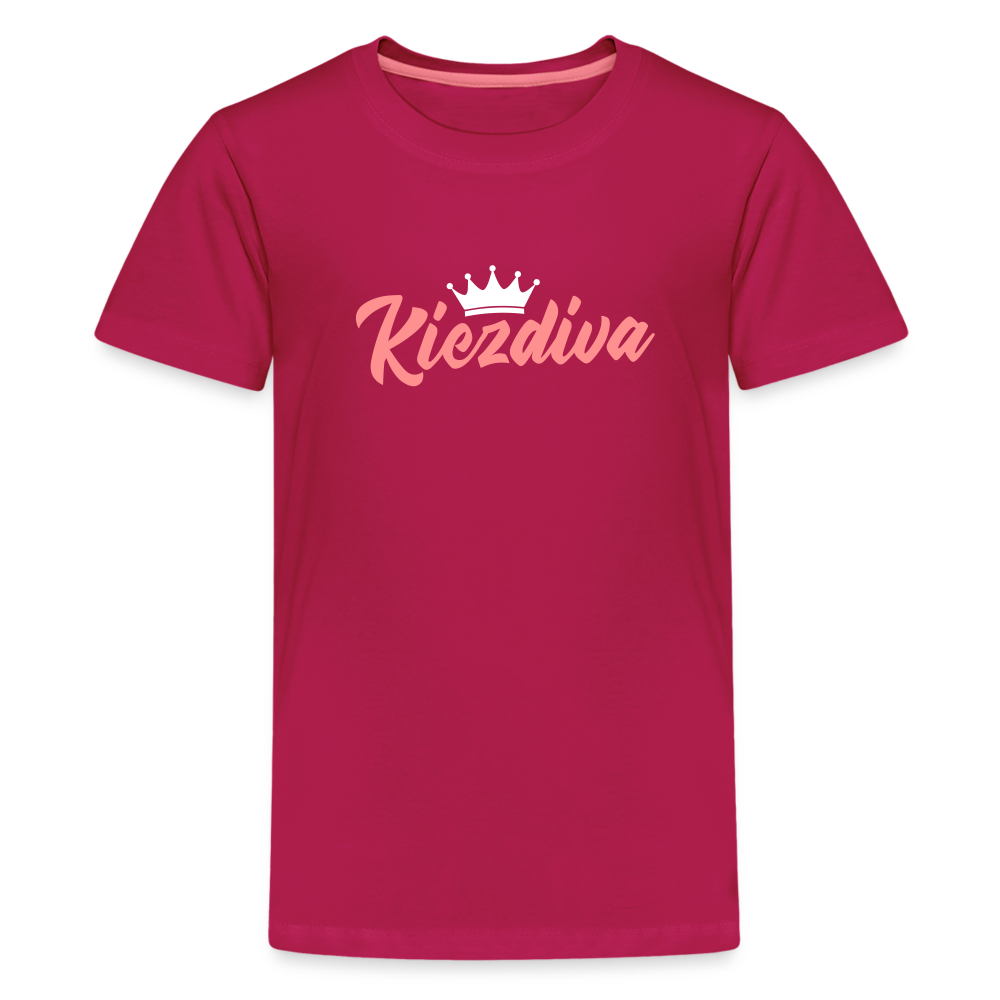 Kiezdiva - Teenager Premium T-Shirt - dunkles Pink