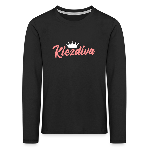 Kiezdiva - Kinder Langarmshirt - Schwarz