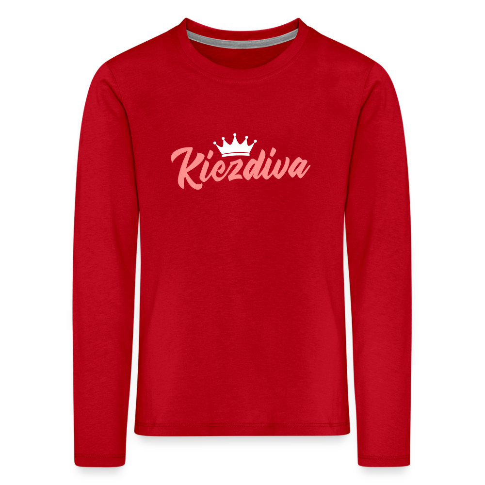 Kiezdiva - Kinder Langarmshirt - Rot