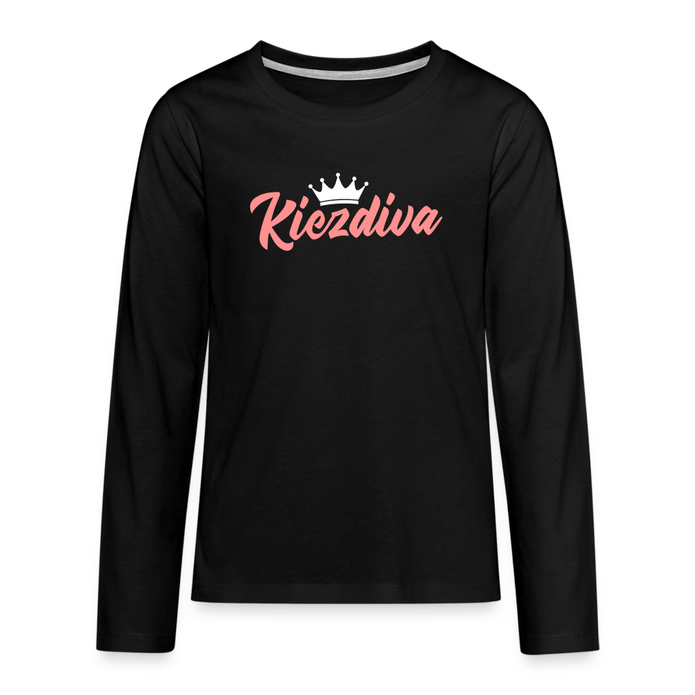 Kiezdiva - Teenager Langarmshirt - Schwarz