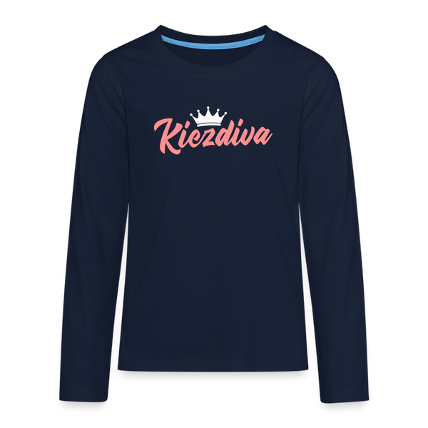 Kiezdiva - Teenager Langarmshirt - Navy