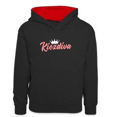 Kiezdiva - Teenager Kontrast-Hoodie