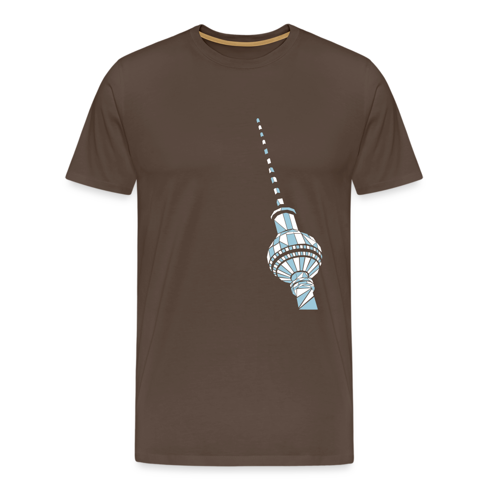 Fernsehturm Geometrie - Männer Premium T-Shirt - Edelbraun