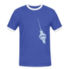 Fernsehturm Geometrie - Männer Ringer T-Shirt - Blau/Weiß