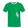 Fernsehturm Geometrie - Männer Ringer T-Shirt - Kelly Green/Weiß