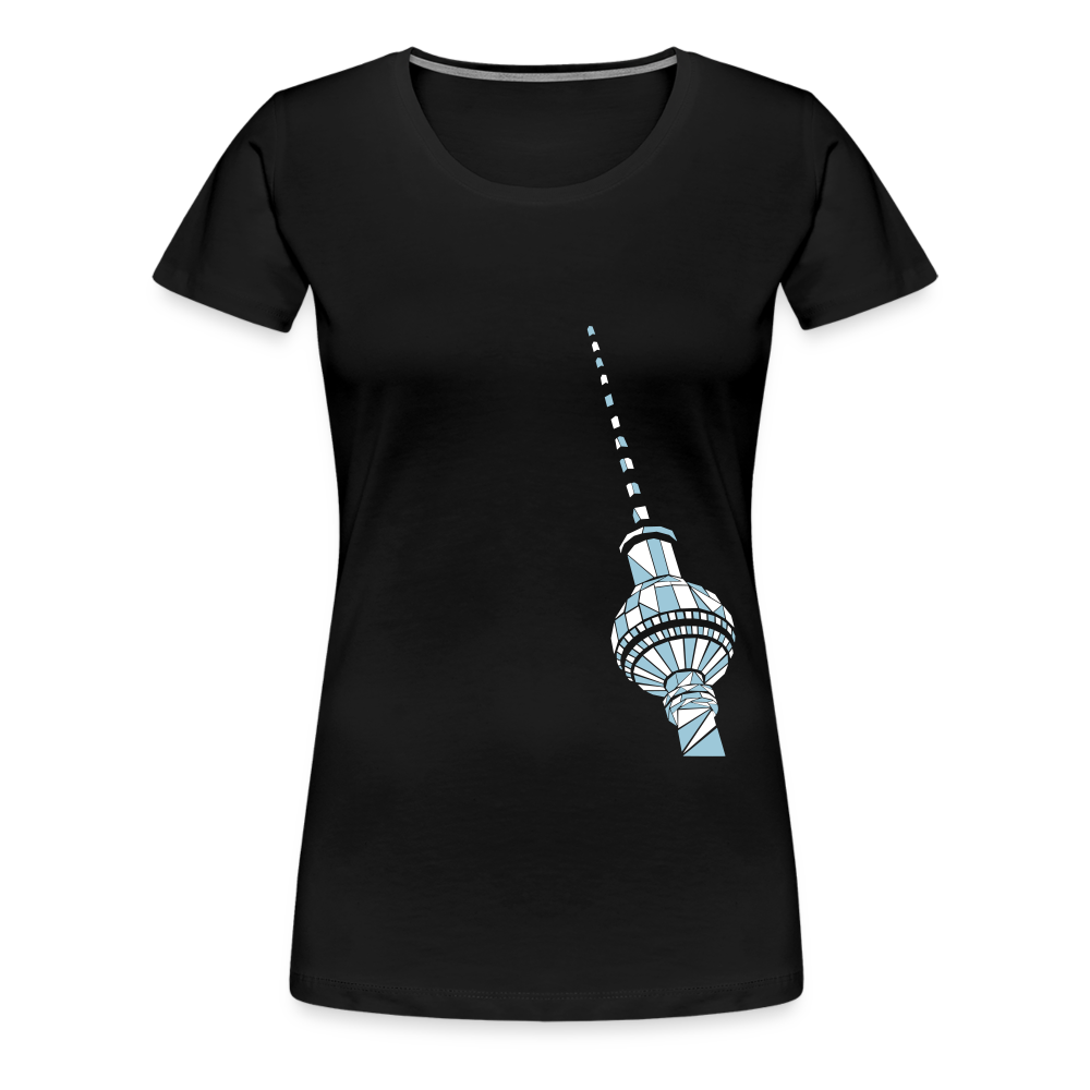 Fernsehturm Geometrie - Frauen Premium T-Shirt - Schwarz