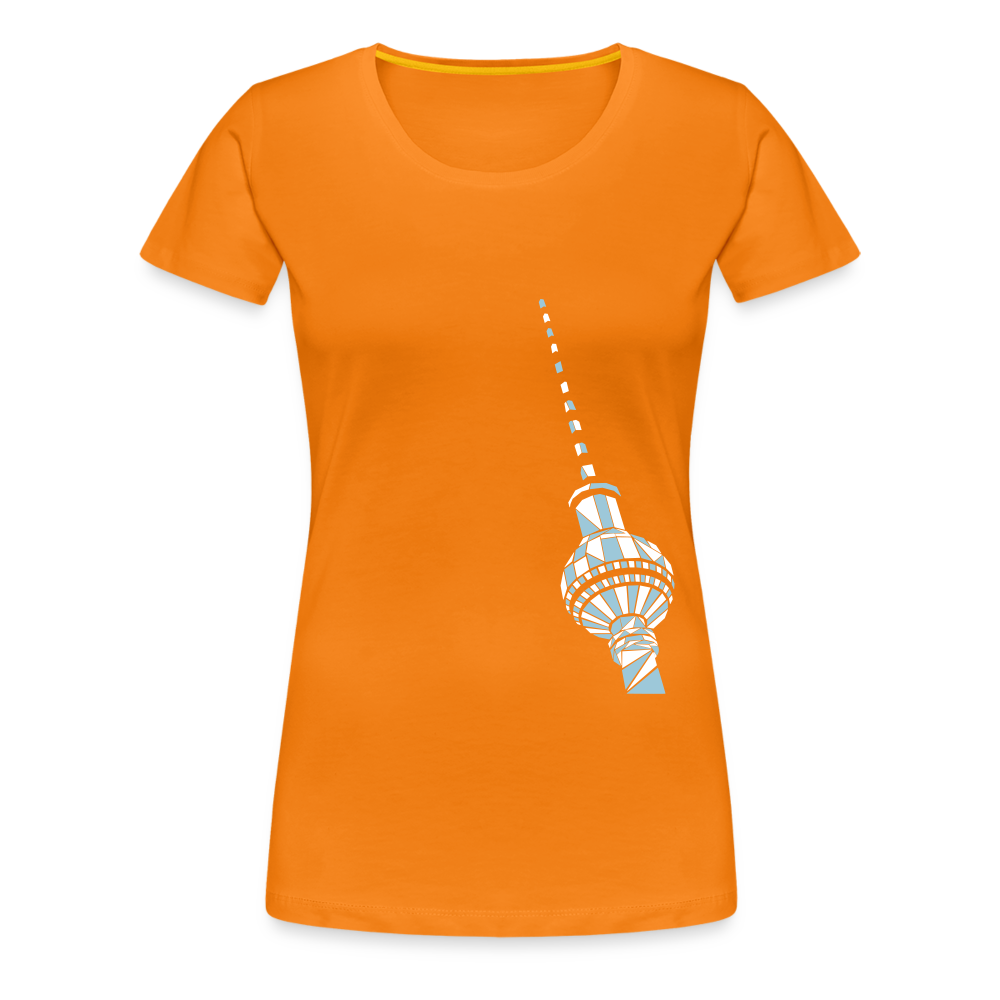 Fernsehturm Geometrie - Frauen Premium T-Shirt - Orange