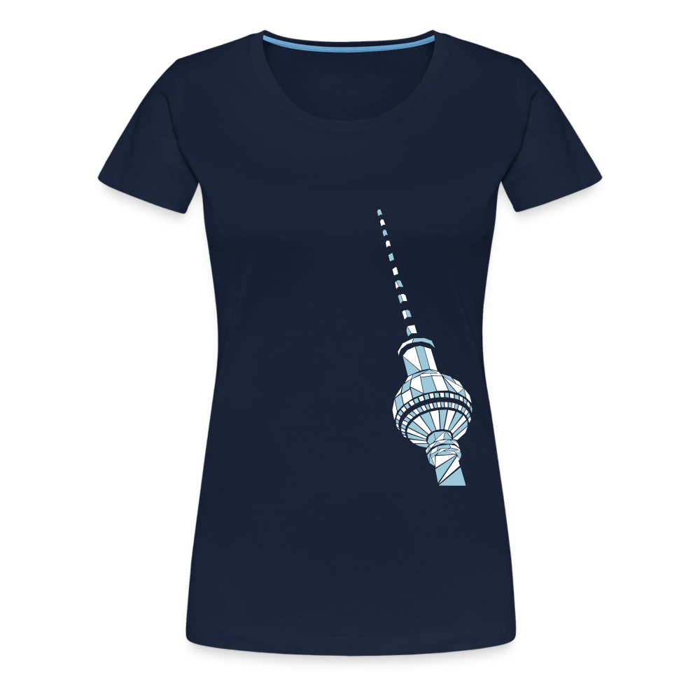 Fernsehturm Geometrie - Frauen Premium T-Shirt - Navy
