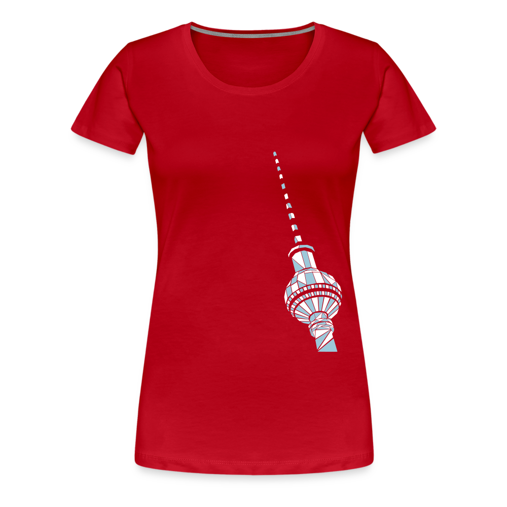 Fernsehturm Geometrie - Frauen Premium T-Shirt - Rot