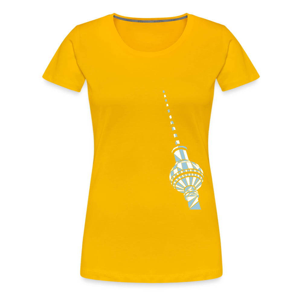 Fernsehturm Geometrie - Frauen Premium T-Shirt - Sonnengelb