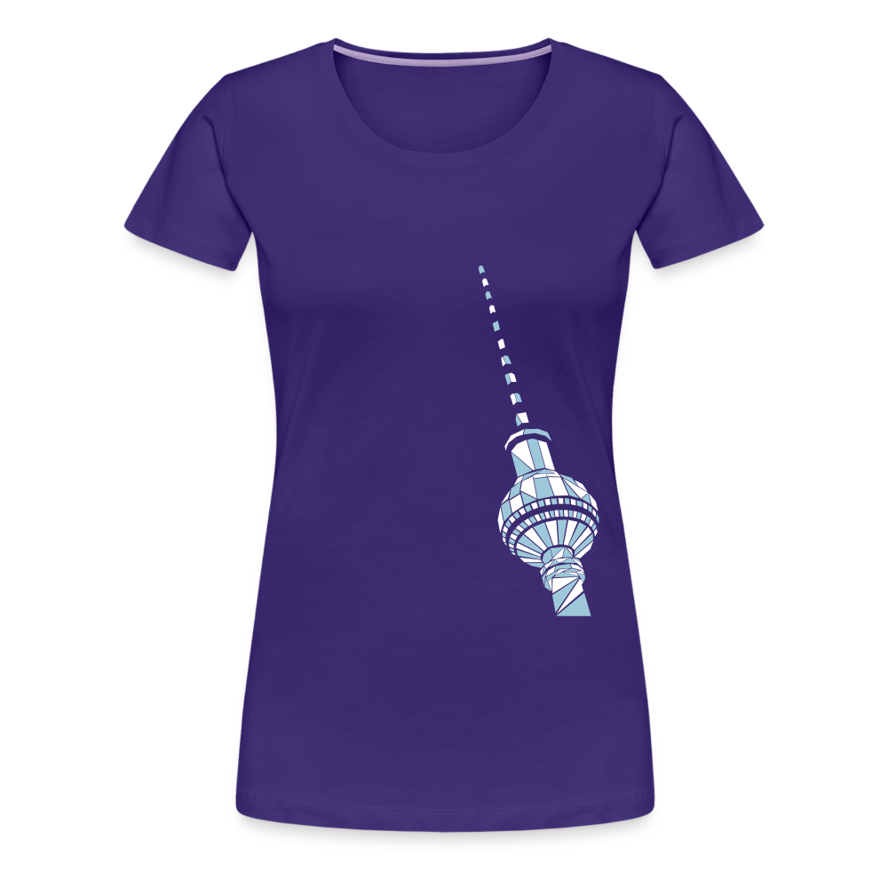 Fernsehturm Geometrie - Frauen Premium T-Shirt - Lila