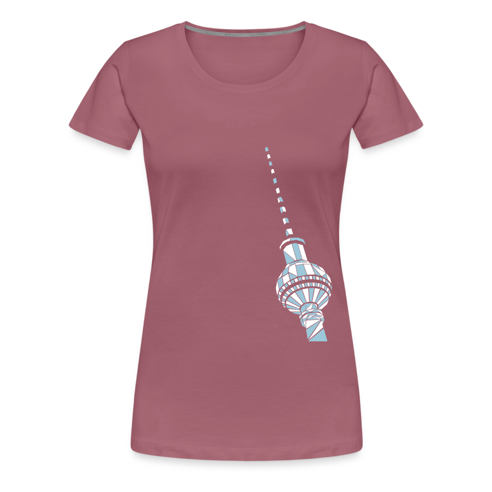 Fernsehturm Geometrie - Frauen Premium T-Shirt - Malve