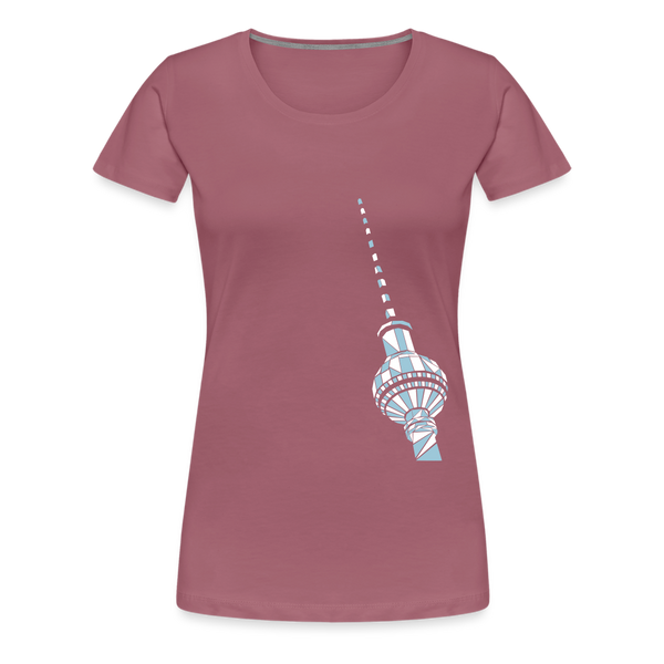 Fernsehturm Geometrie - Frauen Premium T-Shirt - Malve