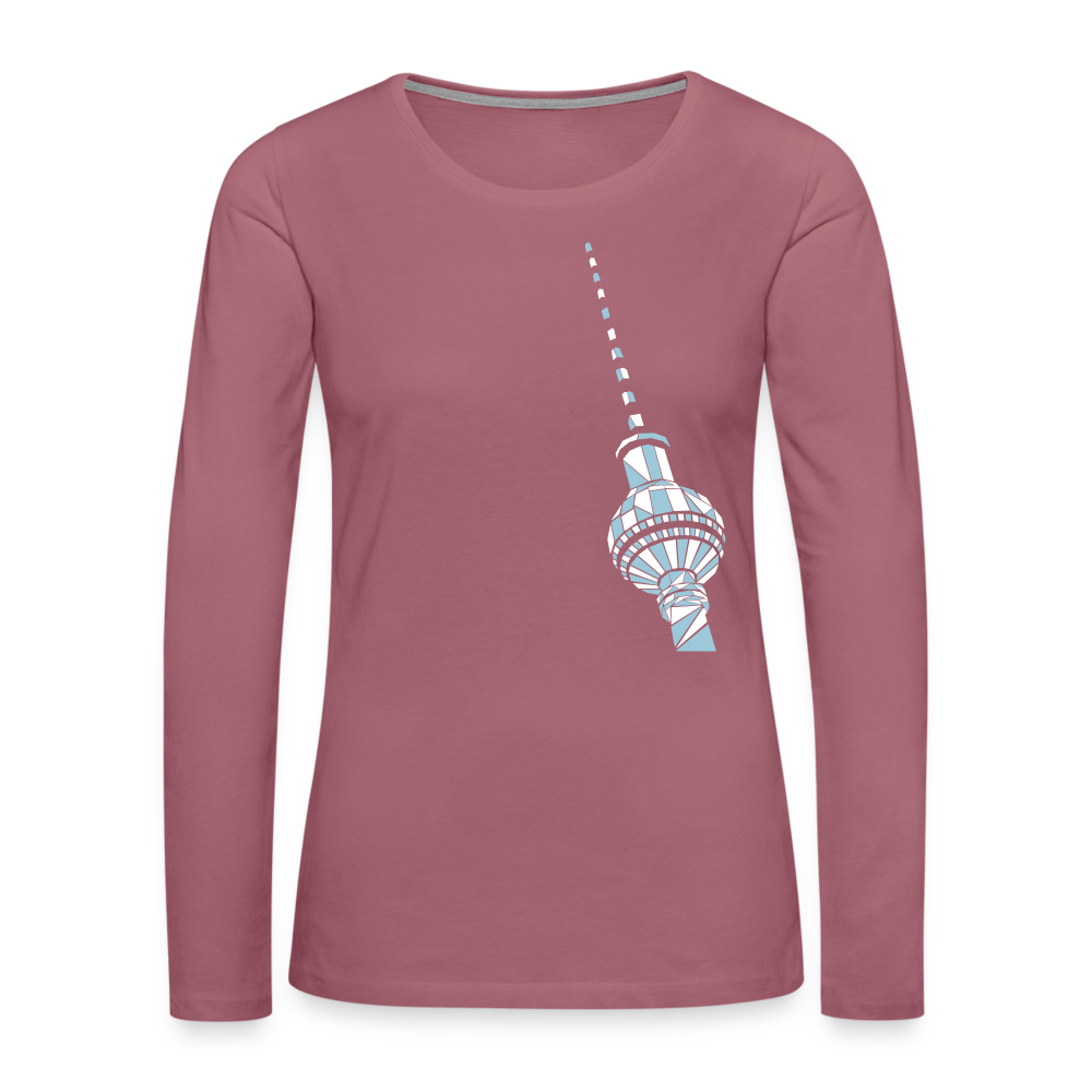 Fernsehturm Geometrie - Frauen Premium Langarmshirt - Malve