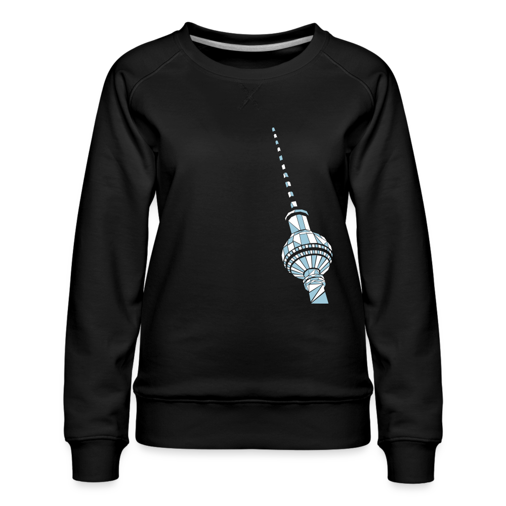 Fernsehturm Geometrie - Frauen Premium Sweatshirt - Schwarz