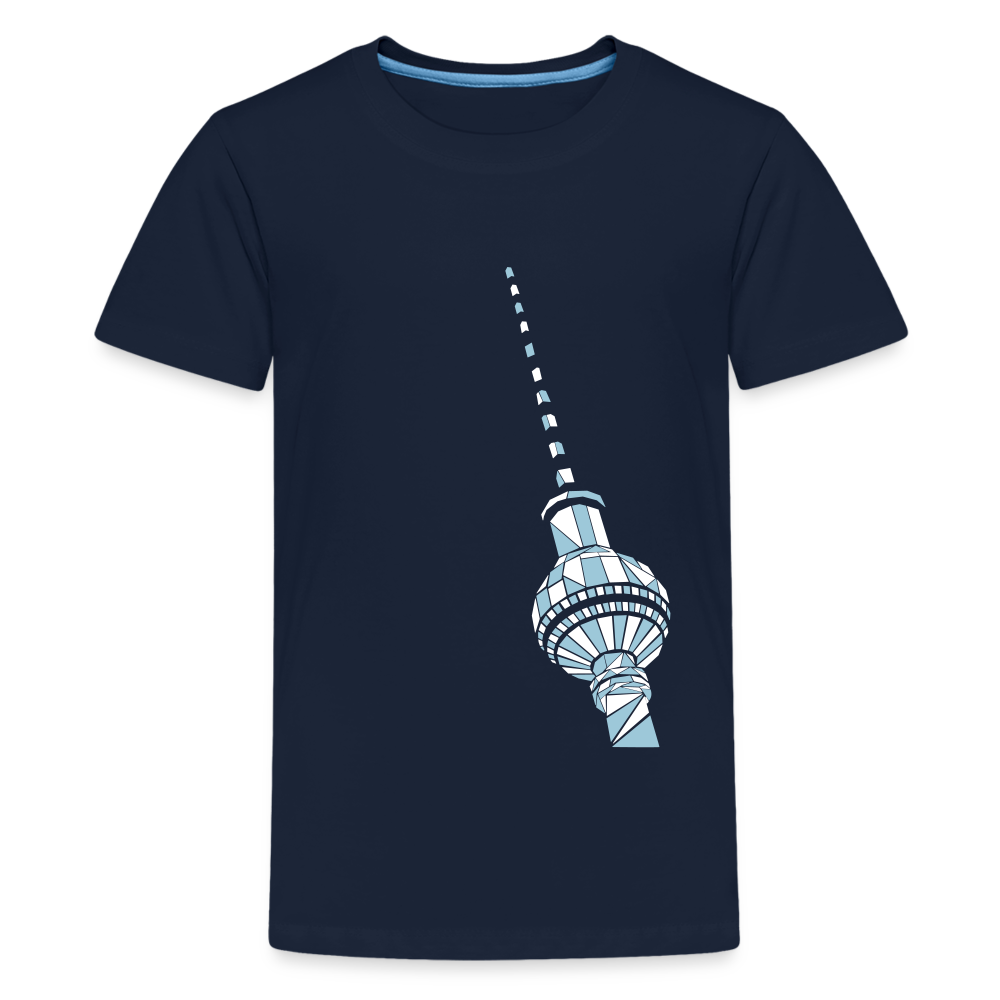 Fernsehturm Geometrie - Teenager Premium T-Shirt - Navy