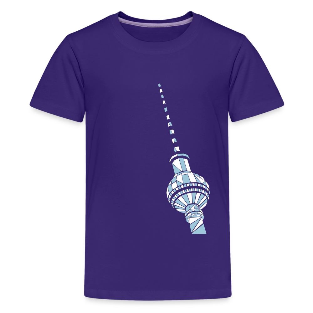Fernsehturm Geometrie - Teenager Premium T-Shirt - Lila