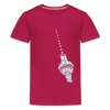 Fernsehturm Geometrie - Teenager Premium T-Shirt - dunkles Pink