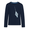 Fernsehturm Geometrie - Teenager Langarmshirt - Navy