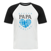 Bester Papa - Männer Baseball T-Shirt - Weiß/Schwarz