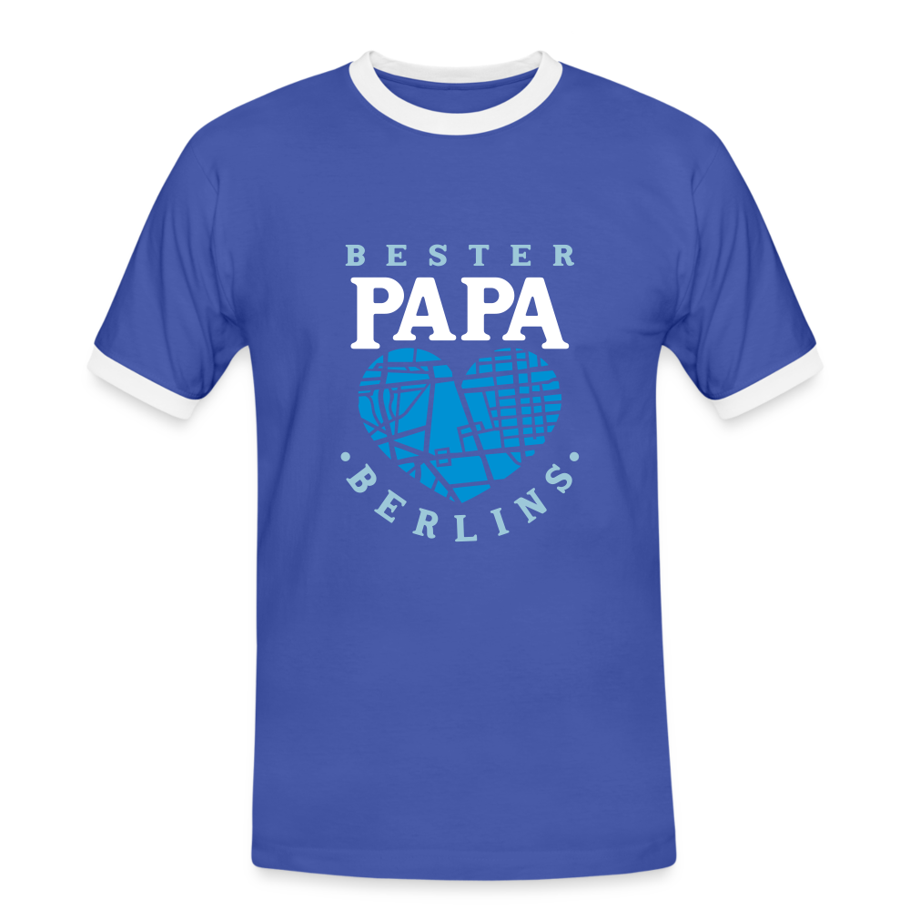 Bester Papa - Männer Ringer T-Shirt - Blau/Weiß