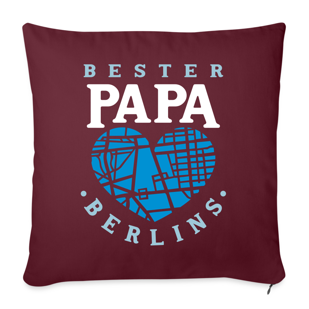 Bester Papa - Sofakissen mit Füllung 44 x 44 cm - Burgunderrot