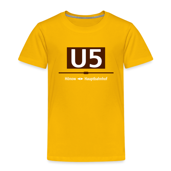 U5 - Kinder Premium T-Shirt - Sonnengelb