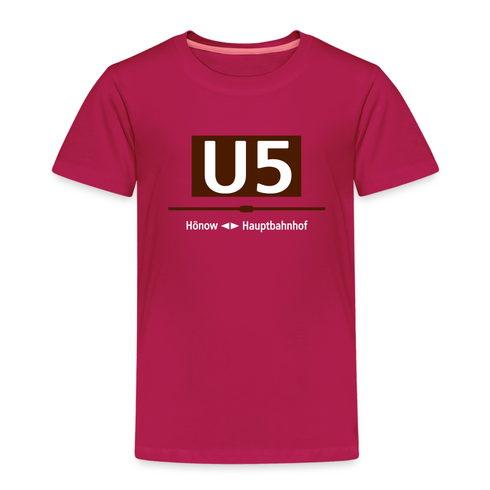 U5 - Kinder Premium T-Shirt - dunkles Pink