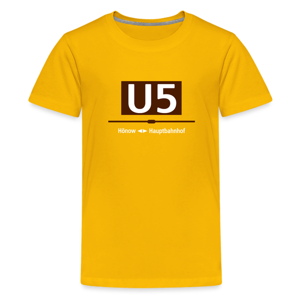 U5 - Teenager Premium T-Shirt - Sonnengelb