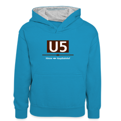 U5 - Teenager Kontrast-Hoodie