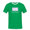 U6 - Männer Ringer T-Shirt - Kelly Green/Weiß