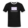 U6 - Männer Ringer T-Shirt - Schwarz/Weiß
