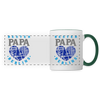 Bester Papa - Tasse zweifarbig - Weiß/Dunkelgrün