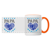 Bester Papa - Tasse zweifarbig - Weiß/Orange
