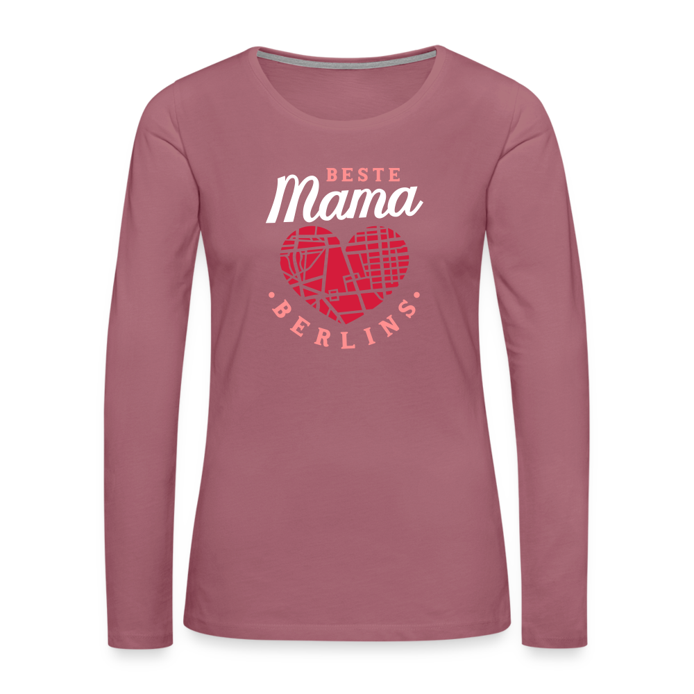 Beste Mama - Frauen Premium Langarmshirt - Malve