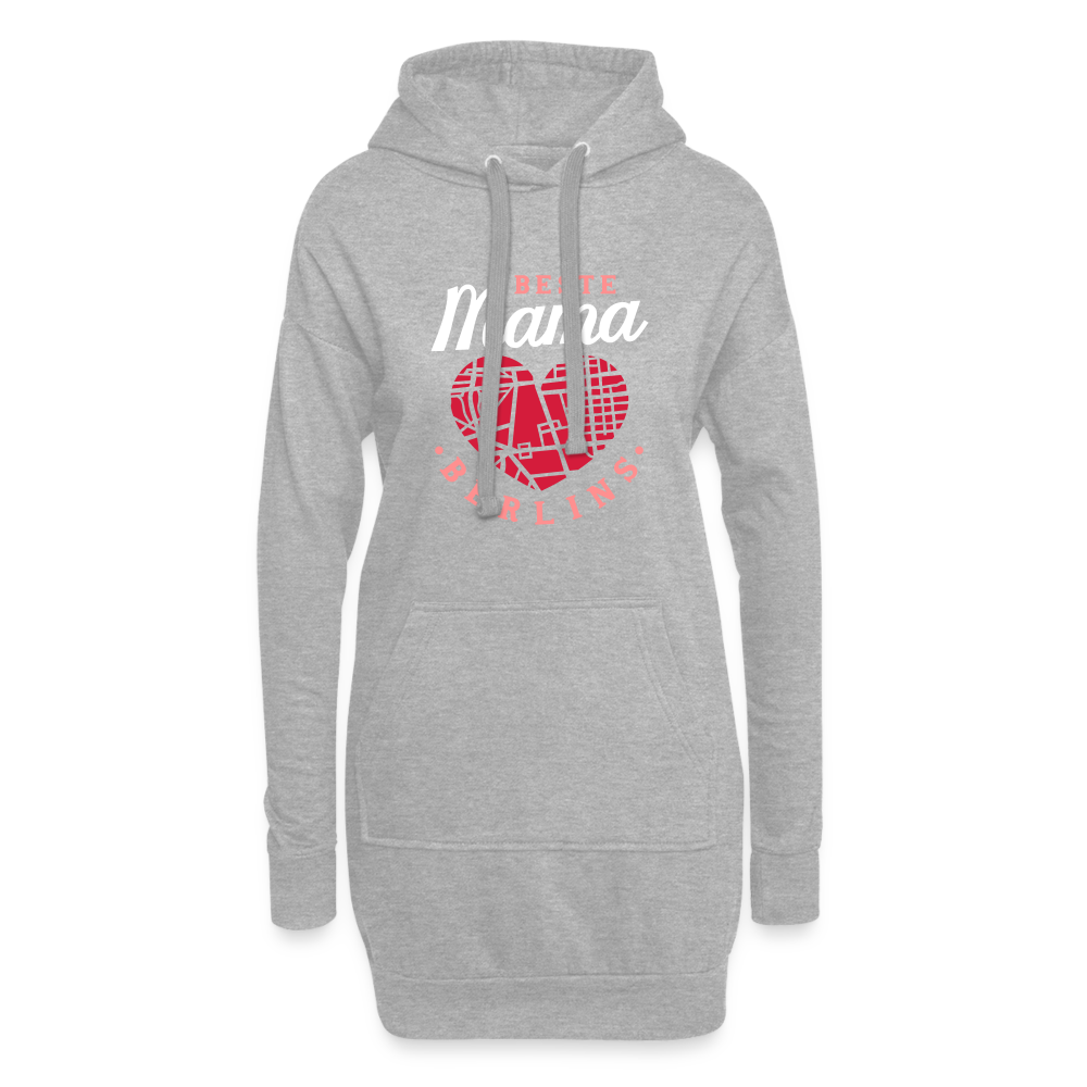 Beste Mama - Hoodie-Kleid - Grau meliert