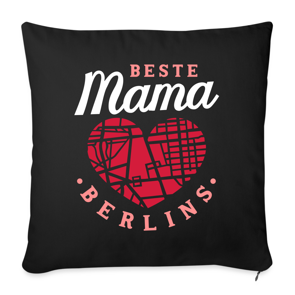 Beste Mama - Sofakissen mit Füllung (45 x 45 cm) - Schwarz