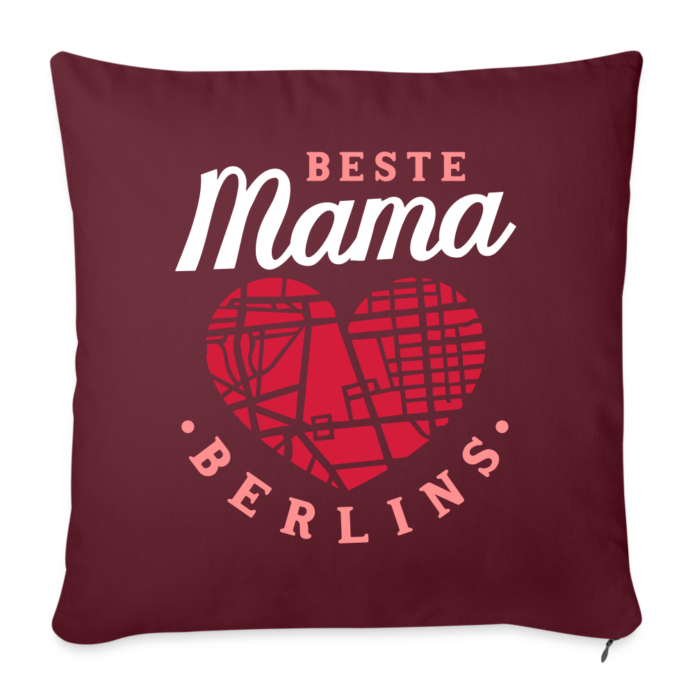 Beste Mama - Sofakissen mit Füllung (45 x 45 cm) - Burgunderrot