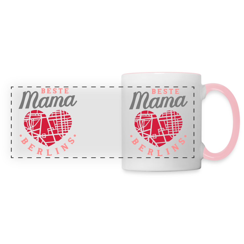 Beste Mama - Tasse zweifarbig - Weiß/Pink