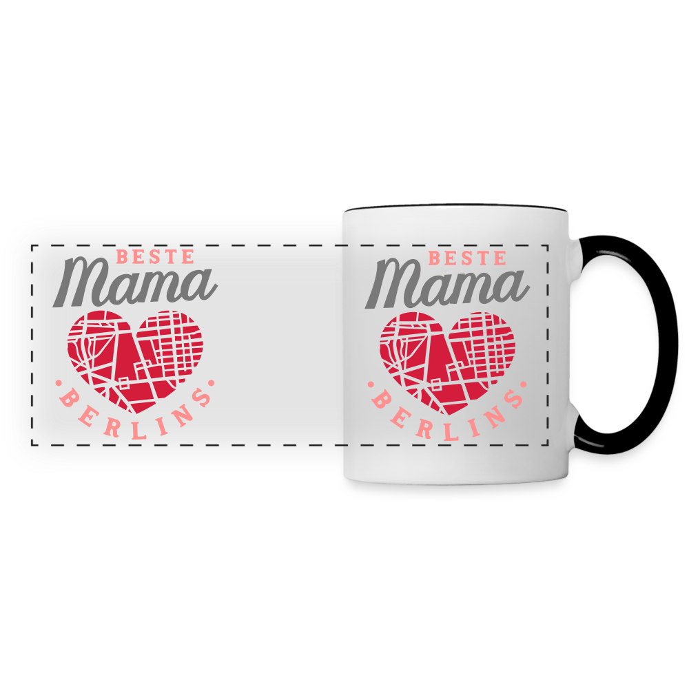 Beste Mama - Tasse zweifarbig - Weiß/Schwarz