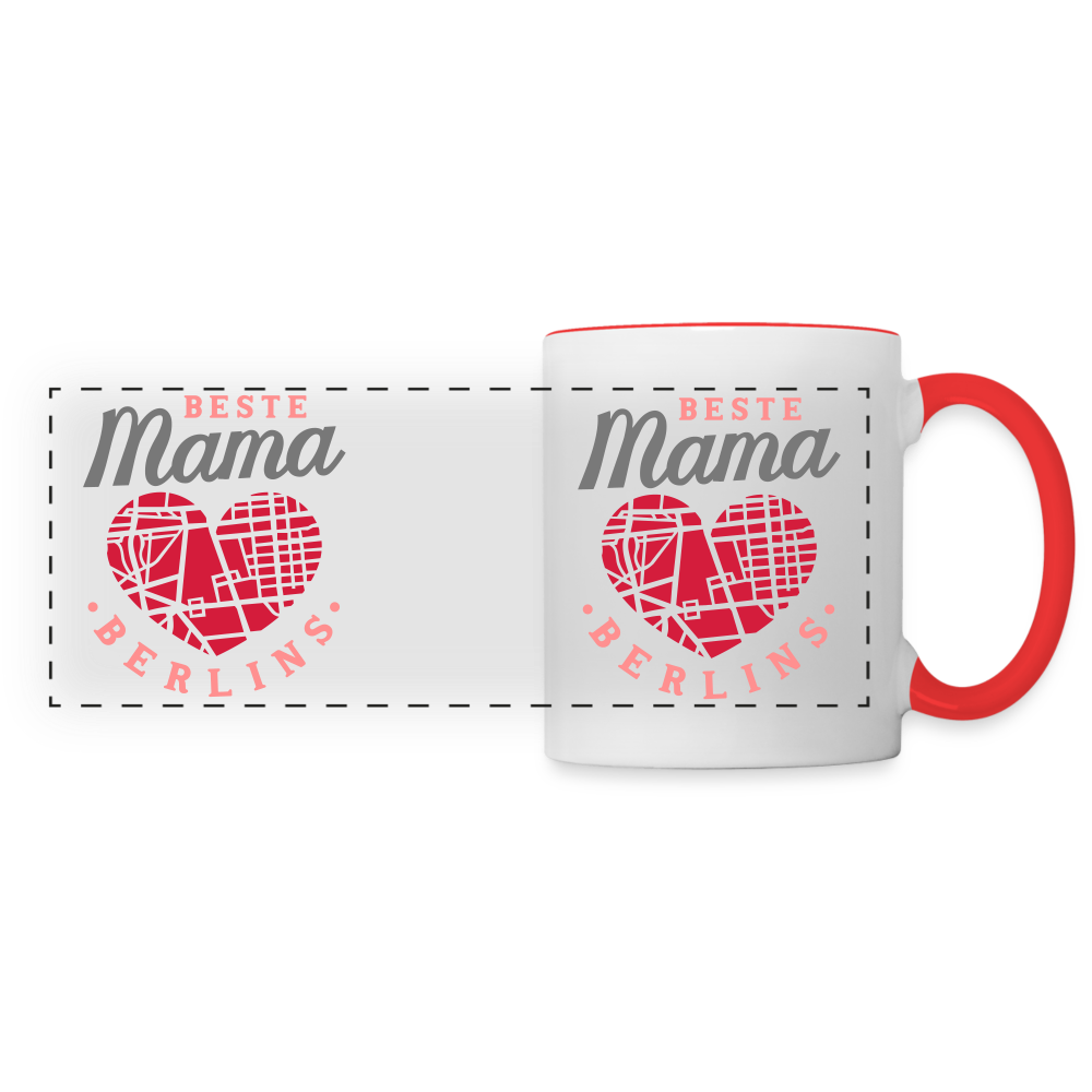 Beste Mama - Tasse zweifarbig - Weiß/Rot
