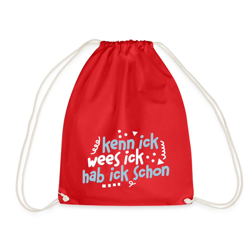 kenn ick wees ick hab ick schon - Turnbeutel - Rot