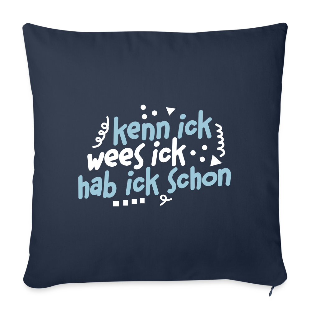 kenn ick wees ick hab ick schon - Sofakissen mit Füllung (45 x 45 cm) - Navy