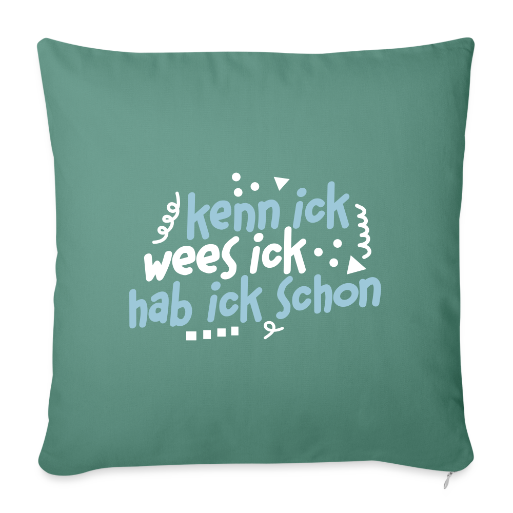 kenn ick wees ick hab ick schon - Sofakissen mit Füllung (45 x 45 cm) - Tanngrün