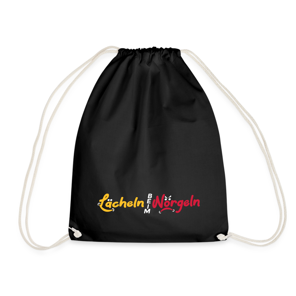 Lächeln beim Nörgeln - Turnbeutel - Schwarz