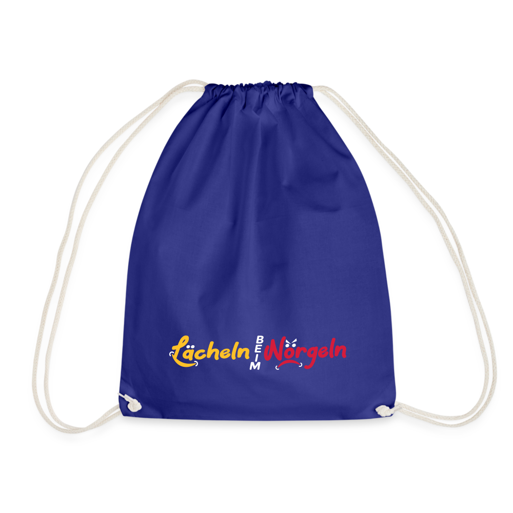 Lächeln beim Nörgeln - Turnbeutel - Königsblau