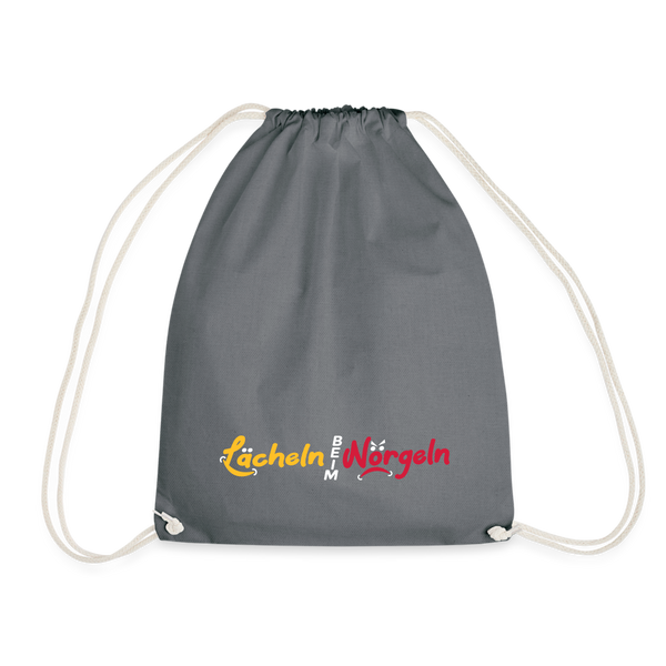 Lächeln beim Nörgeln - Turnbeutel - Grau