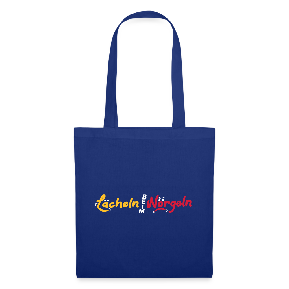 Lächeln beim Nörgeln - Stoffbeutel - Royalblau