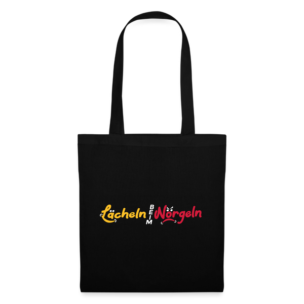 Lächeln beim Nörgeln - Stoffbeutel - Schwarz