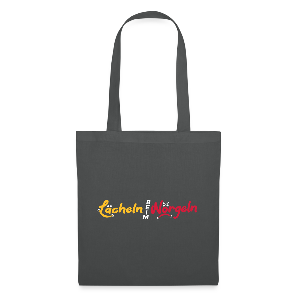 Lächeln beim Nörgeln - Stoffbeutel - Graphite